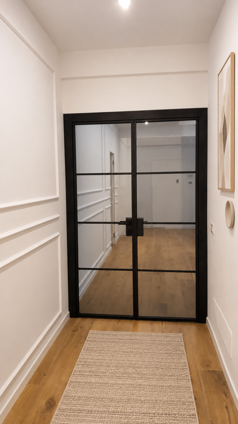 Porta in vetro Garofoli - Ipotesi di arredo con tappeto